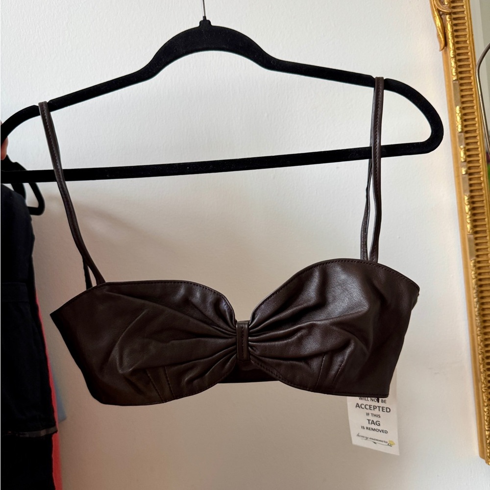 Heavy Manner leather top NWT - “Marisa Little Top” size small